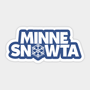 MinneSNOWta (with a Snowflake) Sticker